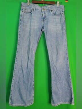 Women Bootcut Jeans Classic Denim Old Navy Stretch Vtg 06 Y2k Sz 10 Short Petite